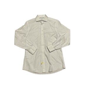 Charles Tyrwhitt Mens Purple Graph Check Slim Fit Dress Shirt London 15.5 / 34in